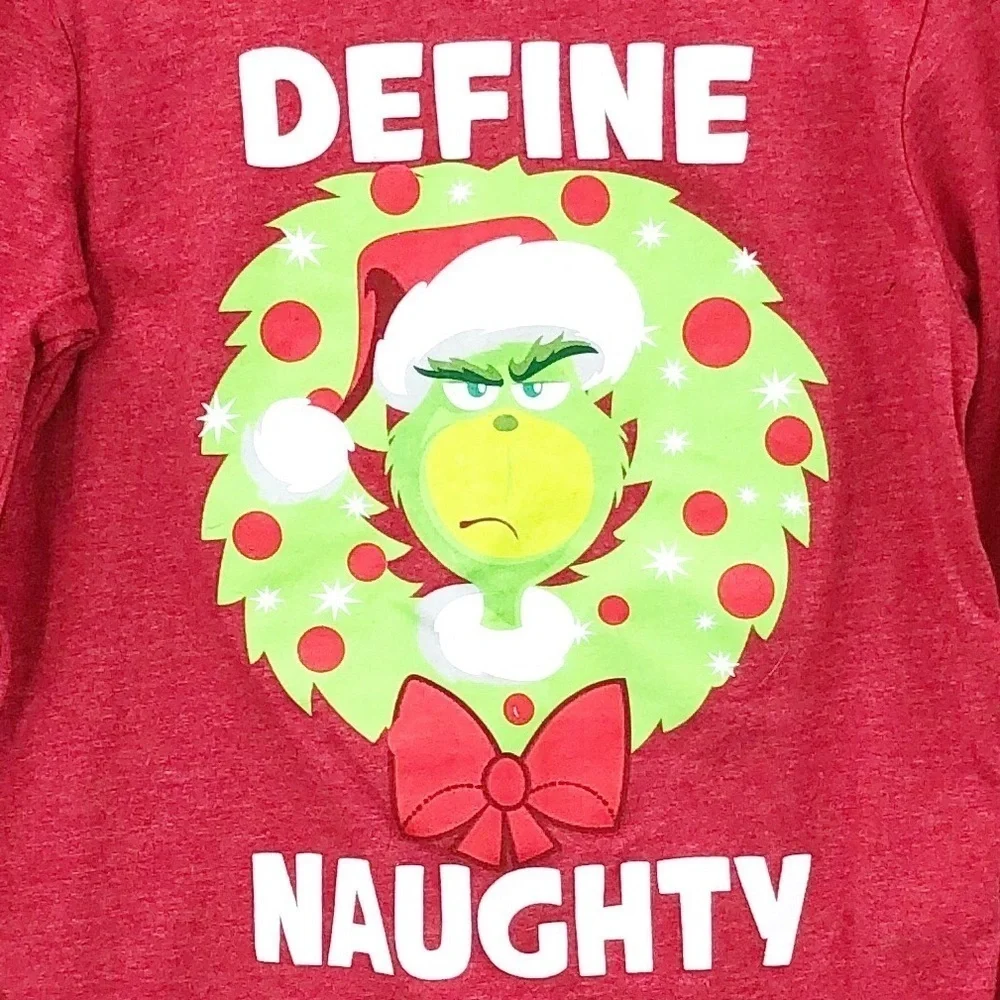Old Navy Red and Green Grinch Graphic Holiday Shirt Size 3T